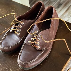 L.L. Bean Rich Brown Leather Boat Shoes